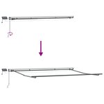 vidaXL Auvent rétractable manuel avec bandes LED rouge et blanche 400x350 cm