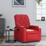 vidaXL Fauteuil inclinable Rouge Similicuir
