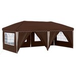 vidaXL Tente de fête pop-up 575 x 288 x 245 cm Marron