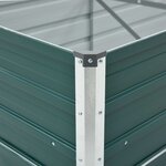 Vidaxl lit surélevé de jardin acier galvanisé 600x80x45 cm vert