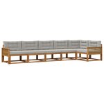 vidaXL Ensemble de canapés d'extérieur 6 pc Naturel et Gris clair