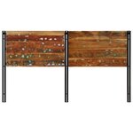 vidaXL Tête de lit 180 cm bois massif récupéré et fer