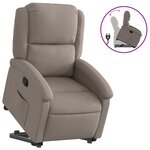 vidaXL Fauteuil inclinable taupe tissu