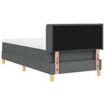 vidaXL Lit à ressorts avec matelas gris foncé  80 x 200 cm  en tissu