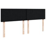 vidaXL Sommier à lattes de lit avec matelas Noir 180x200 cm Tissu