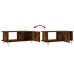vidaXL Table basse chêne fumé 90x50x40 cm bois d'ingénierie