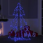 vidaXL Arbre de Noël cône 160 LED d'intérieur/d'extérieur 78x120 cm