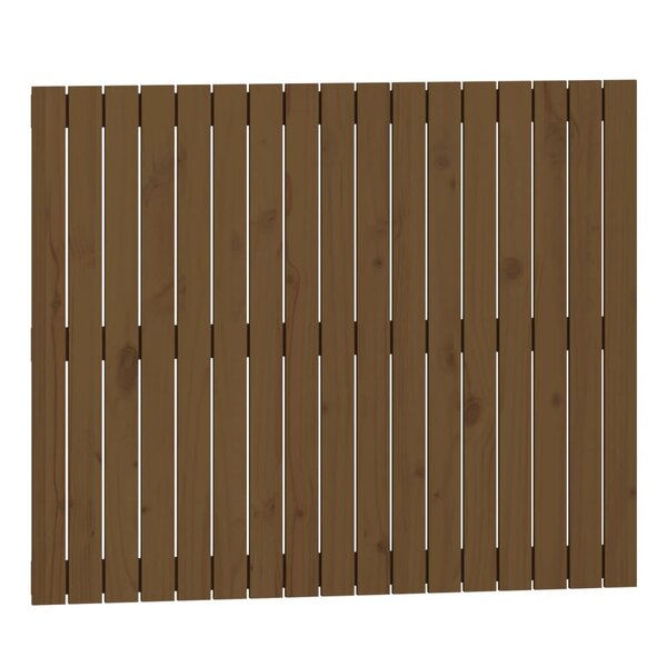 vidaXL Tête de lit murale Marron miel 108x3x90 cm Bois massif de pin