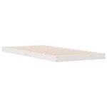 vidaXL Cadre de lit surélevé Blanc 100 x 210 cm Bois de pin massif