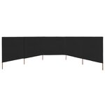 vidaXL Paravent 5 panneaux Tissu 600 x 120 cm Noir