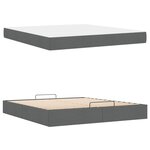 vidaXL Cadre de lit avec matelas avec matelas 2 Pièces Gris Foncé tissu