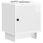 vidaXL Cabinet de chevet 2 Pièces Blanc brillant 43 x 34 5 x 50 cm