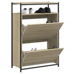 vidaXL Armoire à chaussures chêne sonoma 75x34x112cm bois d'ingénierie