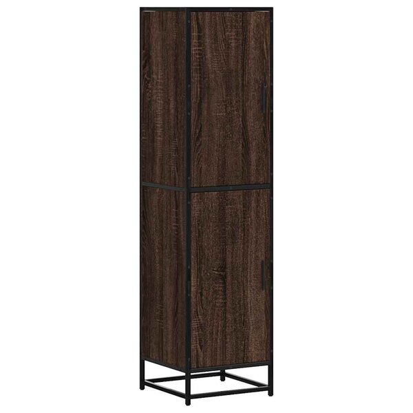 vidaXL Buffet haut chêne marron 35 5x35x139 cm bois d'ingénierie métal