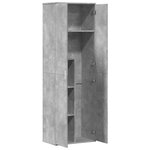 vidaXL Buffet haut gris béton 60x35x180 cm bois d'ingénierie