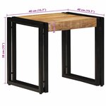 vidaXL Table basse Marron 40 x 40 x 38 cm bois de manguier massif
