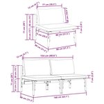 vidaXL Mobilier de jardin avec coussin 2 Pièces Anthracite Acier