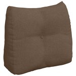 vidaXL Coussin de Dos Marron 60 x 24 x 50 cm tissu