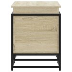 vidaXL Boîte de rangement avec couvercle chêne sonoma bois ingénierie
