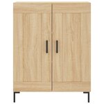 vidaXL Buffet haut Chêne sonoma 69 5x34x180 cm Bois d'ingénierie