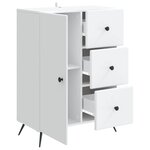 vidaXL Buffet Blanc 66 x 34 5 x 90 cm Bois d'ingénierie