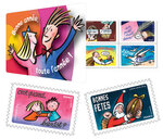 Carnet - Bonne année toute l'année - 12 timbres autocollants