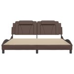 vidaXL Cadre de lit avec tête de lit Marron 180x200 cm Similicuir