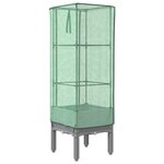 vidaXL Jardinière surélevée avec housse aspect rotin 40x40x140 cm