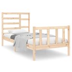 vidaXL Cadre de lit sans matelas bois massif 75x190 cm