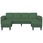 vidaXL Canapé Vert foncé 250 x 188 x 76 cm Tissu en velours côtelé