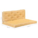 Vidaxl ensemble de coussins de canapé palette 2 pièces jaune
