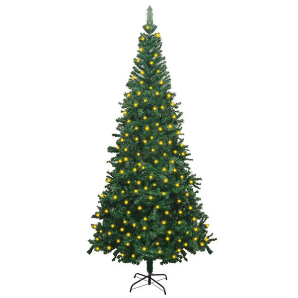 vidaXL Arbre de Noël artificiel pré-éclairé L 240 cm vert