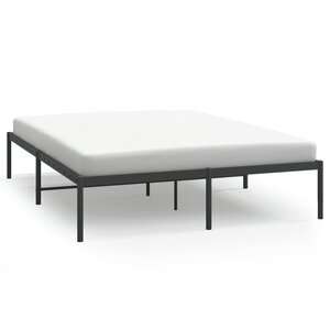 vidaXL Cadre de lit métal sans matelas noir 160x200 cm