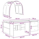 vidaXL Lit haut pour enfants avec bureau Blanc et bleu clair