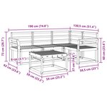 vidaXL Ensemble de canapés d'extérieur 5 Pièces Naturel