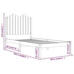 vidaXL Cadre de lit Bois de pin massif 100x200 cm