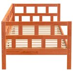 vidaXL Lit de jour sans matelas cire marron 90x200 cm bois pin massif