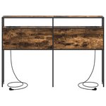 vidaXL Tête de lit de rangement Chêne fumé 135 cm Bois d'ingénierie