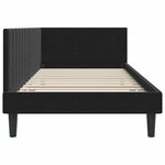vidaXL Cadre de lit d'angle avec tête de lit Noir 90 x 200 cm Velours