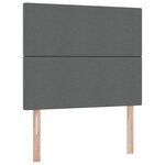vidaXL Lit de Rangement Gris foncé 120 x 190 cm Cuir synthétique