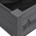 vidaXL Jardinière avec doublure gris 161x45x76 cm bois massif de sapin