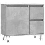 vidaXL Ensemble de meubles de salle de bain 3 Pièces gris béton