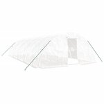 vidaXL Serre avec cadre en acier blanc 50 m² 10x5x2 3 m