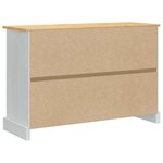 vidaXL Coffres de rangement Blanc 112 x 40 x 75 cm Pin massif