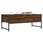 vidaXL Table basse chêne marron 101x49x39 5 cm bois d'ingénierie
