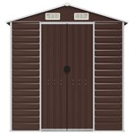 vidaXL Abri de jardin marron 191x810x198 cm acier galvanisé