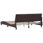vidaXL Cadre de lit sans matelas marron foncé 180x200 cm tissu