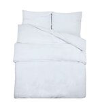 vidaXL Ensemble de housse de couette Blanc 140x200 cm Coton