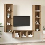 vidaXL Ensemble meuble TV 3 Pièces Chêne artisanal Bois d'ingénierie