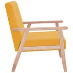 vidaXL Fauteuil jaune tissu